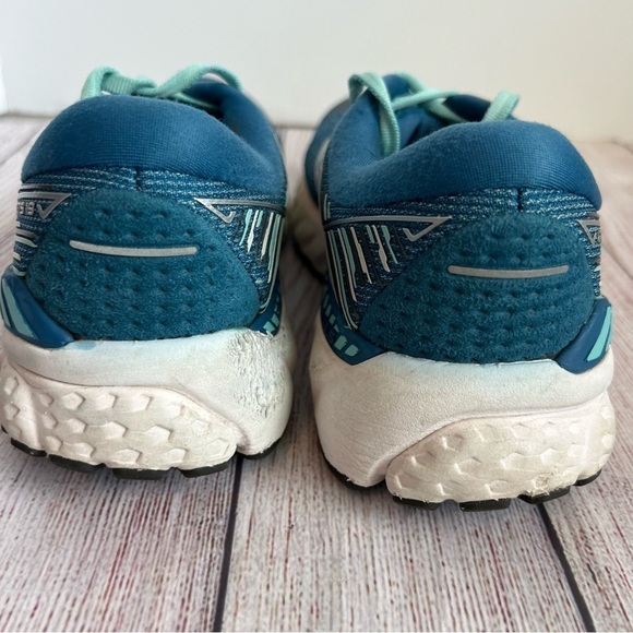 BROOKS Adrenaline Running Teal Shoes 8 - Picture 5 of 9